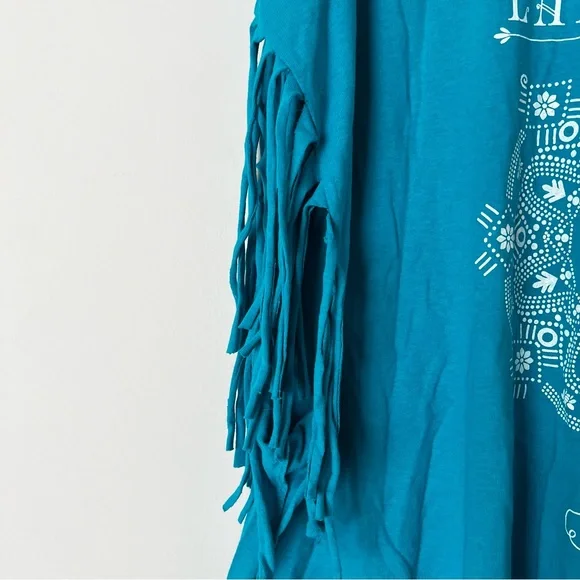 Vintage Lake Tahoe Fringe Cut Oversized Top - Picture 4 of 6